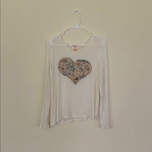 Sweater with heart design
